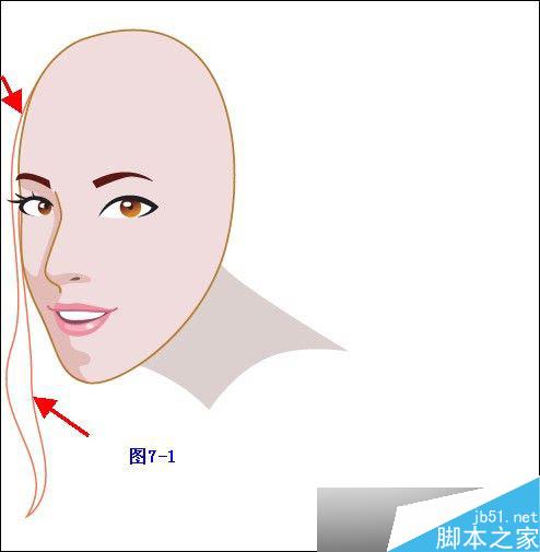 Illustrator鼠繪教程：插畫人物系列之清純美女的繪制_中國教程網(wǎng)