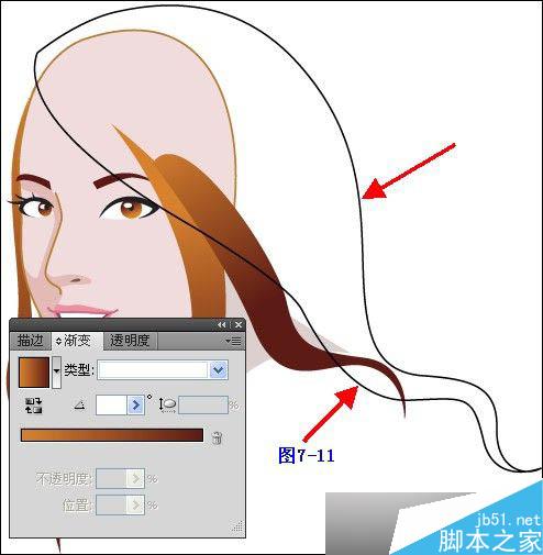Illustrator鼠繪教程：插畫人物系列之清純美女的繪制_中國教程網(wǎng)