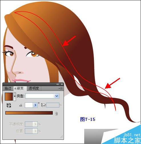 Illustrator鼠繪教程：插畫人物系列之清純美女的繪制_中國教程網(wǎng)