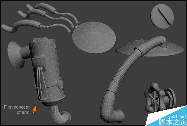 3DSMAX制作機(jī)器人 腳本之家 3DSMAX建模教程