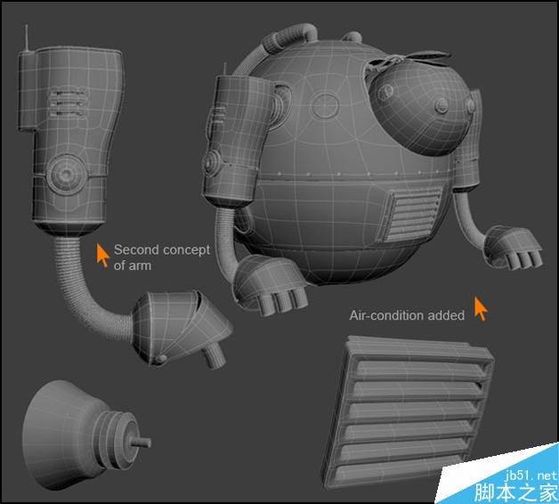 3DSMAX制作機(jī)器人 腳本之家 3DSMAX建模教程