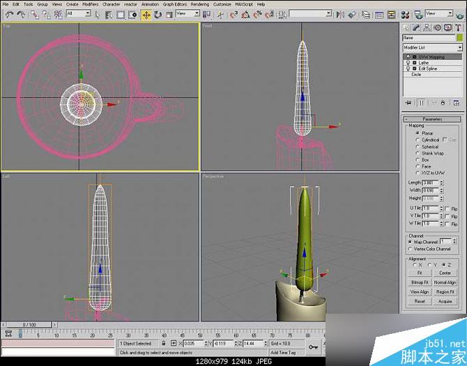 3DSMAX制作逼真的蠟燭 腳本之家 3DSMAX建模教程