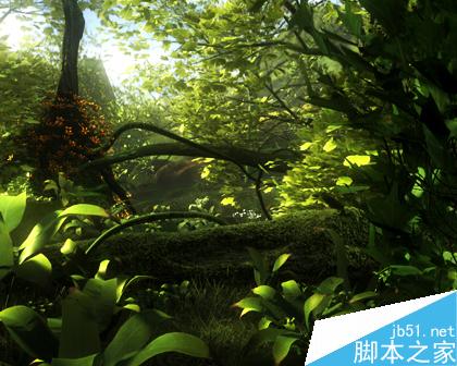 Maya打造真實熱帶雨林 腳本之家 MAYA材質燈光