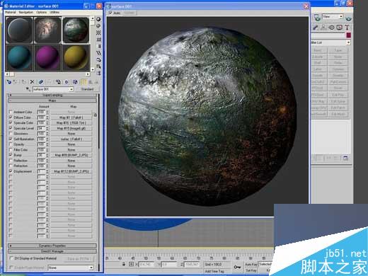 3ds max和ps制作一個全新的地球 腳本之家 3dsmax教程