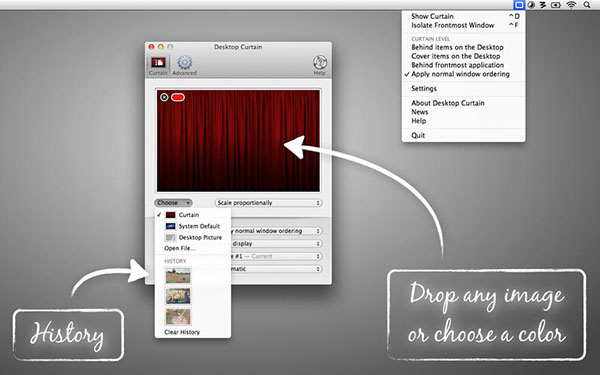 Desktop Curtain Mac版下载 Desktop Curtain for Mac V3.0.4 苹果电脑版 下载--六神源码网