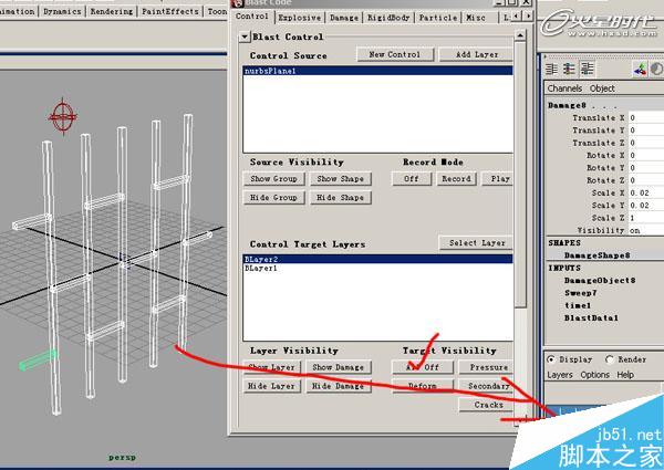 MAYA BlastCode Sweep制作墻體 腳本之家 MAYA建模教程