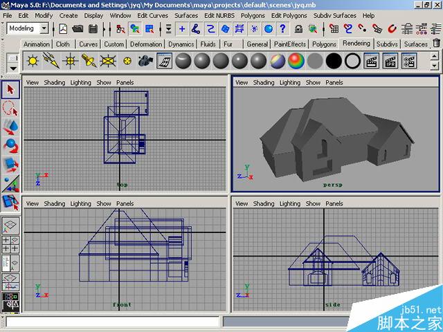 MAYA制作卡通建筑 腳本之家 MAYA建模教程