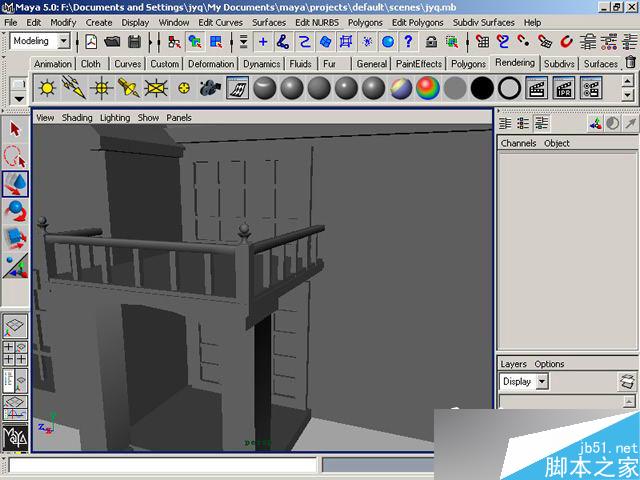 MAYA制作卡通建筑 腳本之家 MAYA建模教程