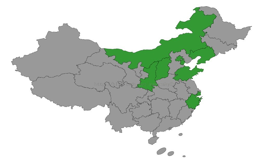 javascript html5 canvas实现可拖动省份的中国地图
