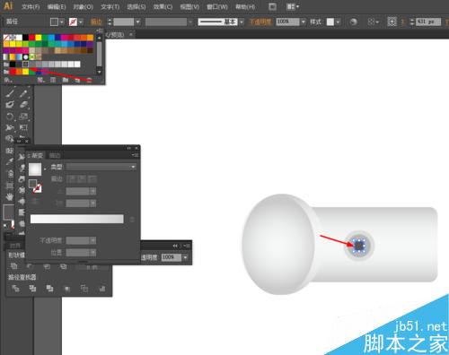 Ai繪制手電筒的按鈕