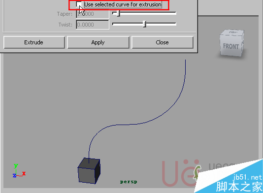 MAYA Polygons建模Edit Mesh命令集詳解解釋 腳本之家 MAYA建模教程5-face-use-selected-curve-for-extrusion.gif
