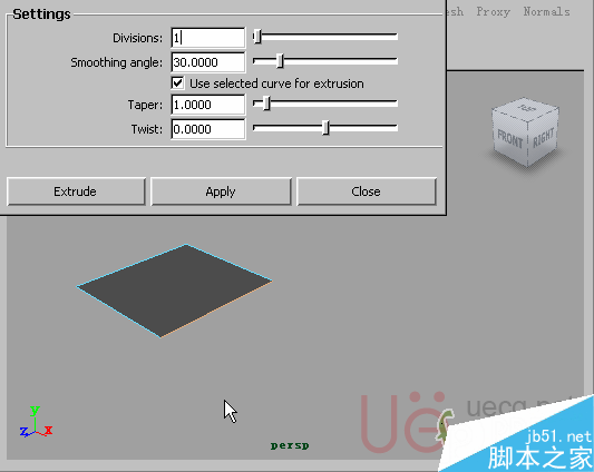 MAYA Polygons建模Edit Mesh命令集詳解解釋 腳本之家 MAYA建模教程8-extrude-edge.gif