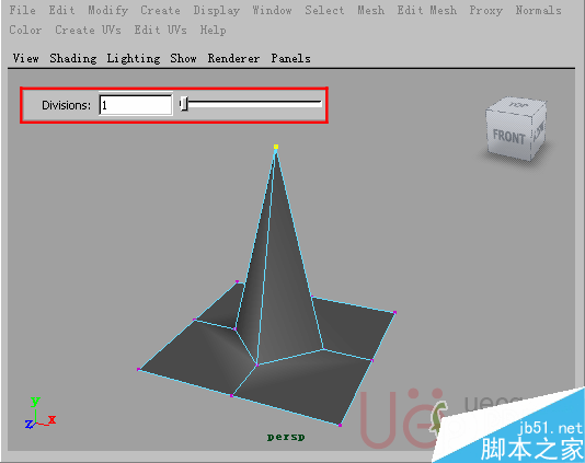 MAYA Polygons建模Edit Mesh命令集詳解解釋 腳本之家 MAYA建模教程13-Extrude-Vertex-Divisions.gif