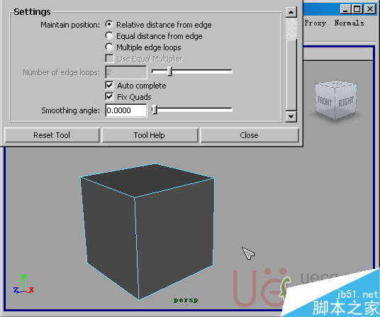 MAYA Polygons建模Edit Mesh命令集詳解解釋 腳本之家 MAYA建模教程28-insent-edge-loop-tool-relative-distance.gif