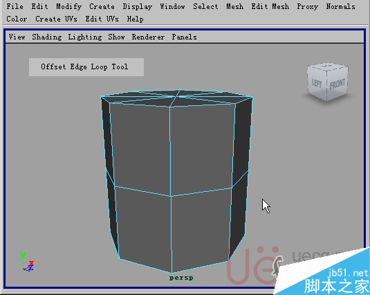 MAYA Polygons建模Edit Mesh命令集詳解解釋 腳本之家 MAYA建模教程30-offset-edge-loop-tool.gif
