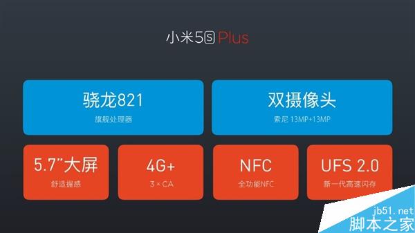 雙1300萬后置攝像頭！小米5S Plus發(fā)布：2299元