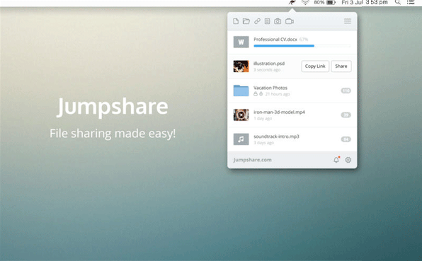 Jumpshare Mac版下载 Jumpshare(文件传输共享软件) for Mac v3.2.7 苹果电脑版 下载--六神源码网