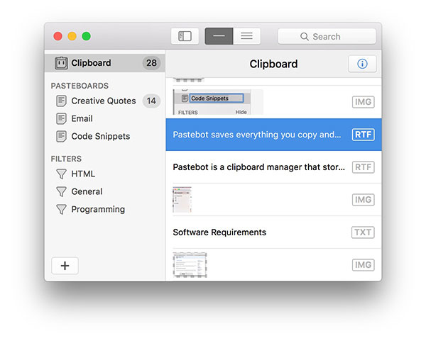 Pastebot Mac版下载 Pastebot for Mac(剪贴板查看管理器) V2.4.4 苹果电脑版 下载--六神源码网