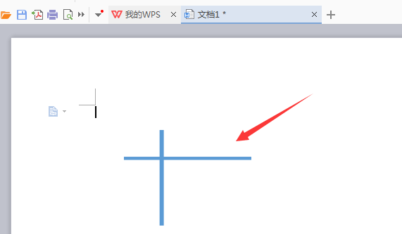 wps如何画两条相交的线