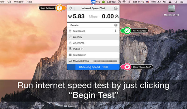 互联网速度测试 for Mac V2.4英文版 苹果电脑版