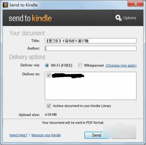 send to kindle for pc