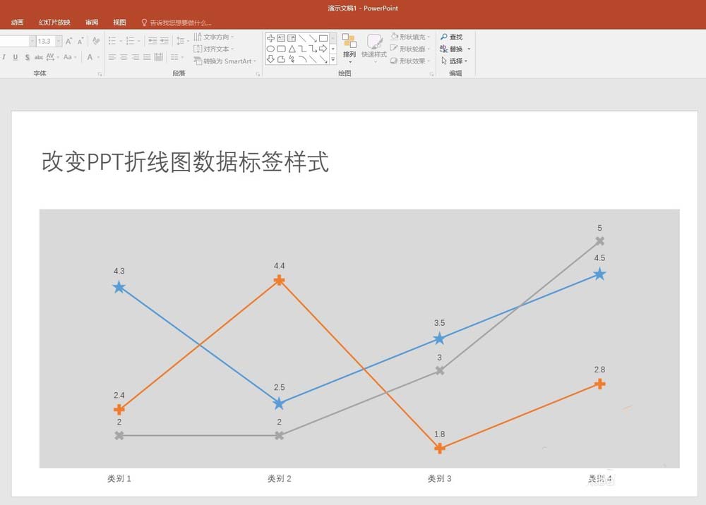 软件教程 办公软件 powerpoint以上就是ppt设置折线图数据标签的教程