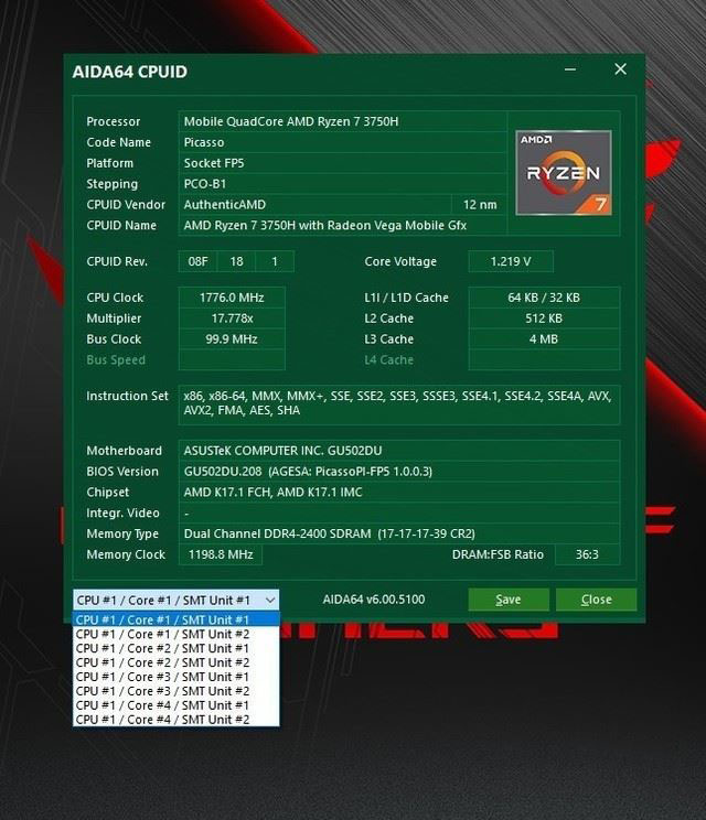 整机硬件配置一览硬件方面,rog冰锐ga502配备了amd ryzen 7 3750h处理