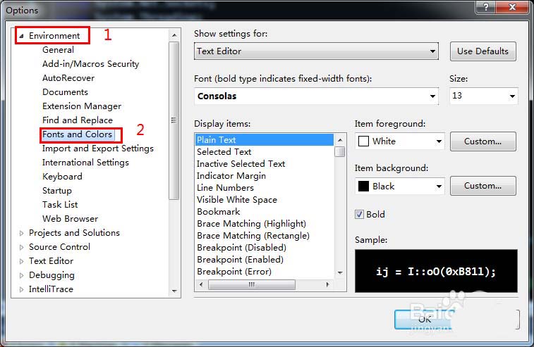 vs2010怎么设置项目字体vs调字体的教程