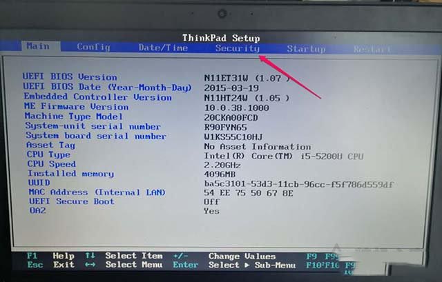 ThinkPad筆記本電腦如何開啟CPU虛擬化技術(shù)的圖文教程