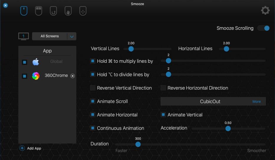 Mac鼠标美化插件下载 鼠标增强/鼠标滚动优化 Smooze Mac v2.0.0 中文一键免费安装版 下载--六神源码网