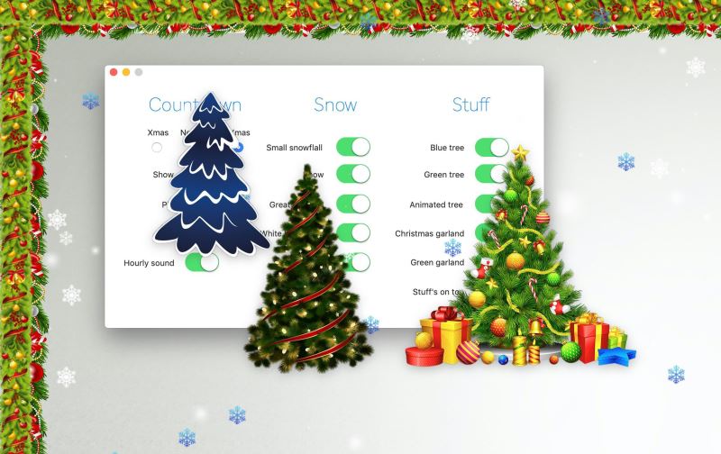 Xmas snow 汉化激活版下载 新年圣诞节倒计时下雪屏保 Xmas snow for Mac v1.6 中文直装破解版 下载--六神源码网