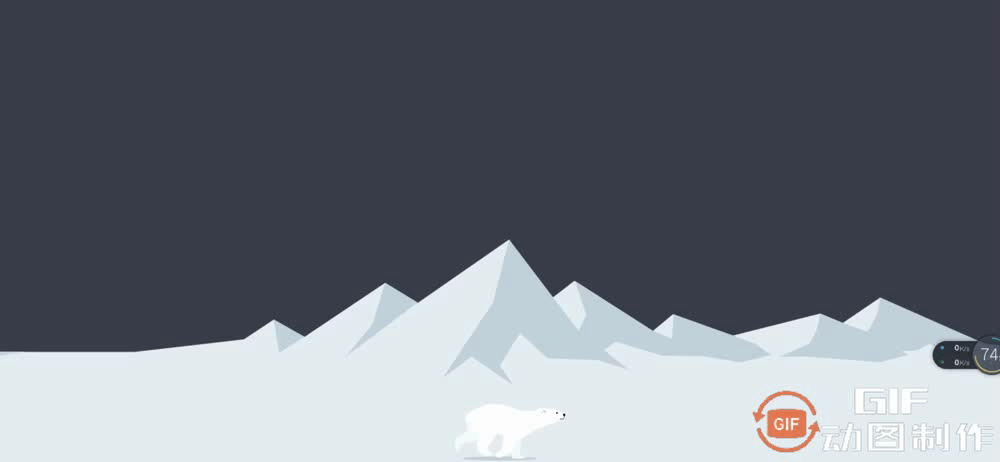 CSS实现奔跑的北极熊动画