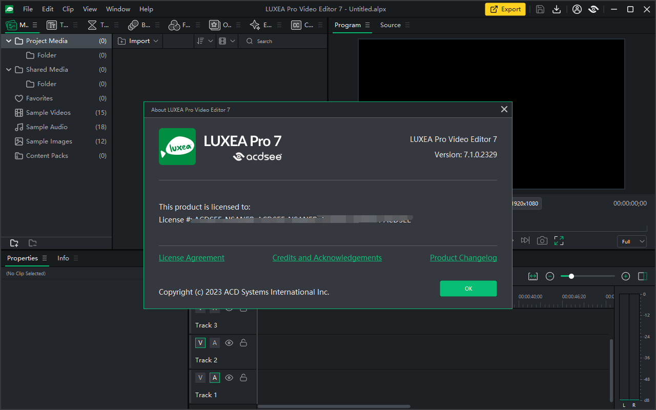 视频编辑器ACDSee Luxea Pro Video Editor v7.1.4.2527 免费版(附安装教程)