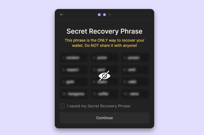 recovery phrase