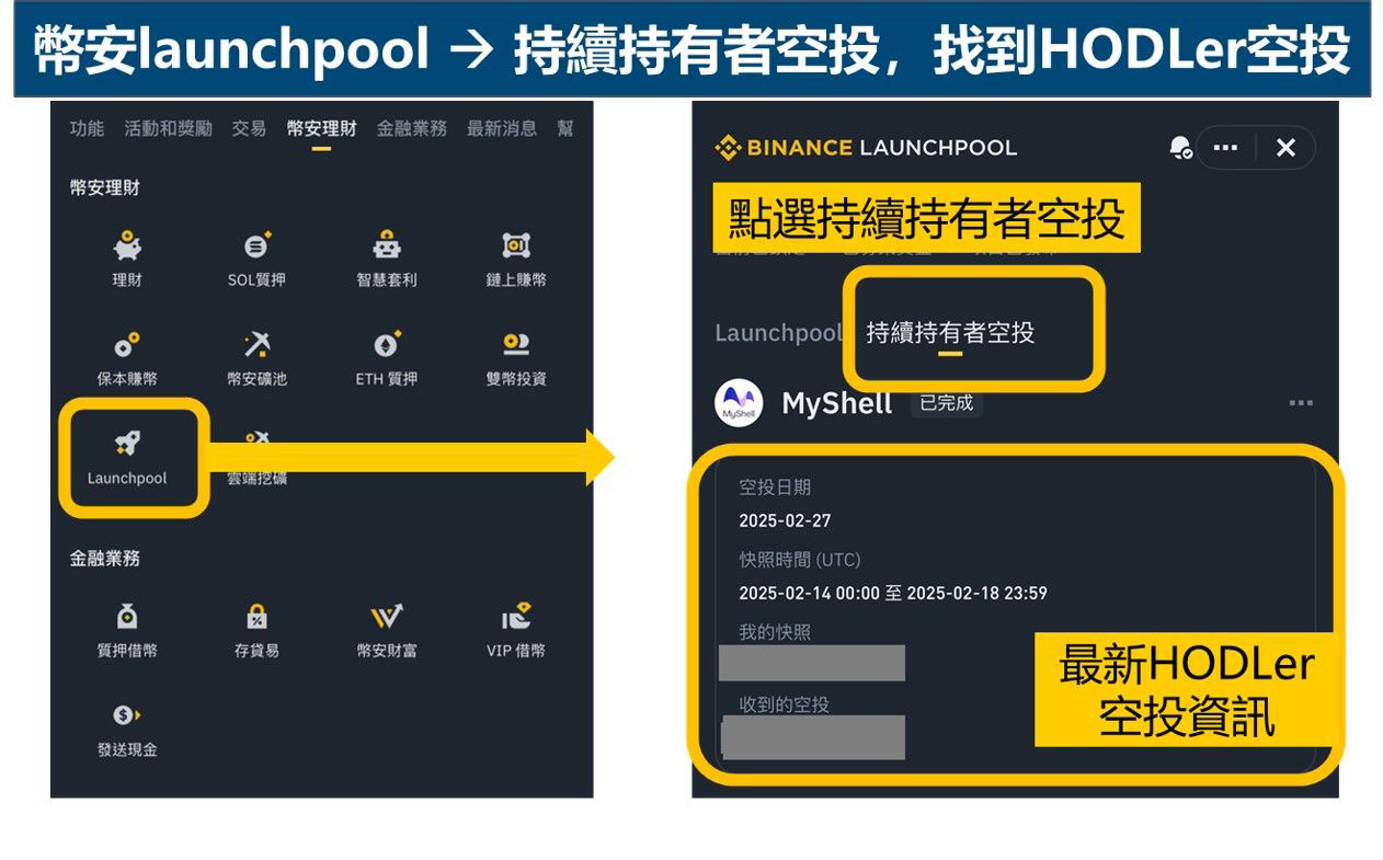 幣安launchpool ? 持續(xù)持有者空投，找到HODLer空投