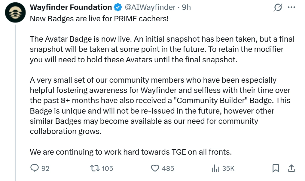 解碼Wayfinder潛在空投：現(xiàn)在交互還來得及嗎？有哪些參與方式？