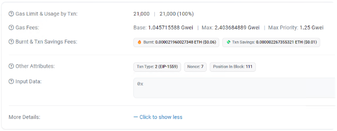Etherscan 交易詳情
