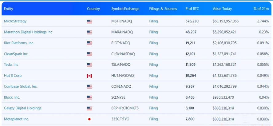 哪些巨头在BTC新高月疯狂囤币?看看你手里有几只