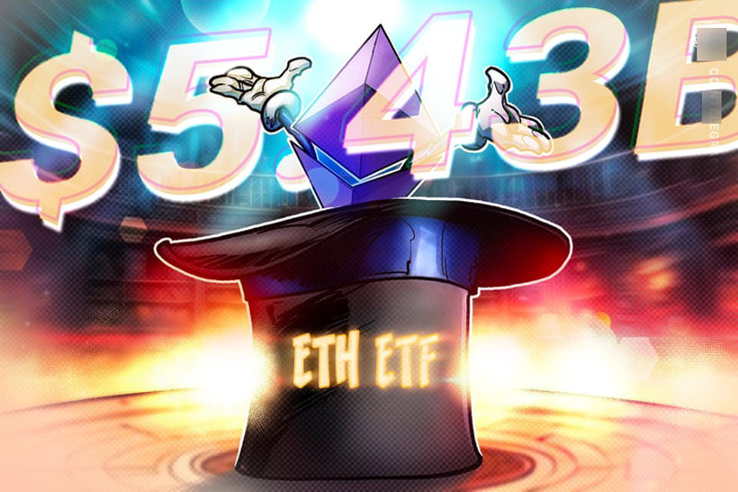 現(xiàn)貨以太坊（ETH）ETF連續(xù)20日資金凈流入，創(chuàng)下54億美元月度流入紀(jì)錄