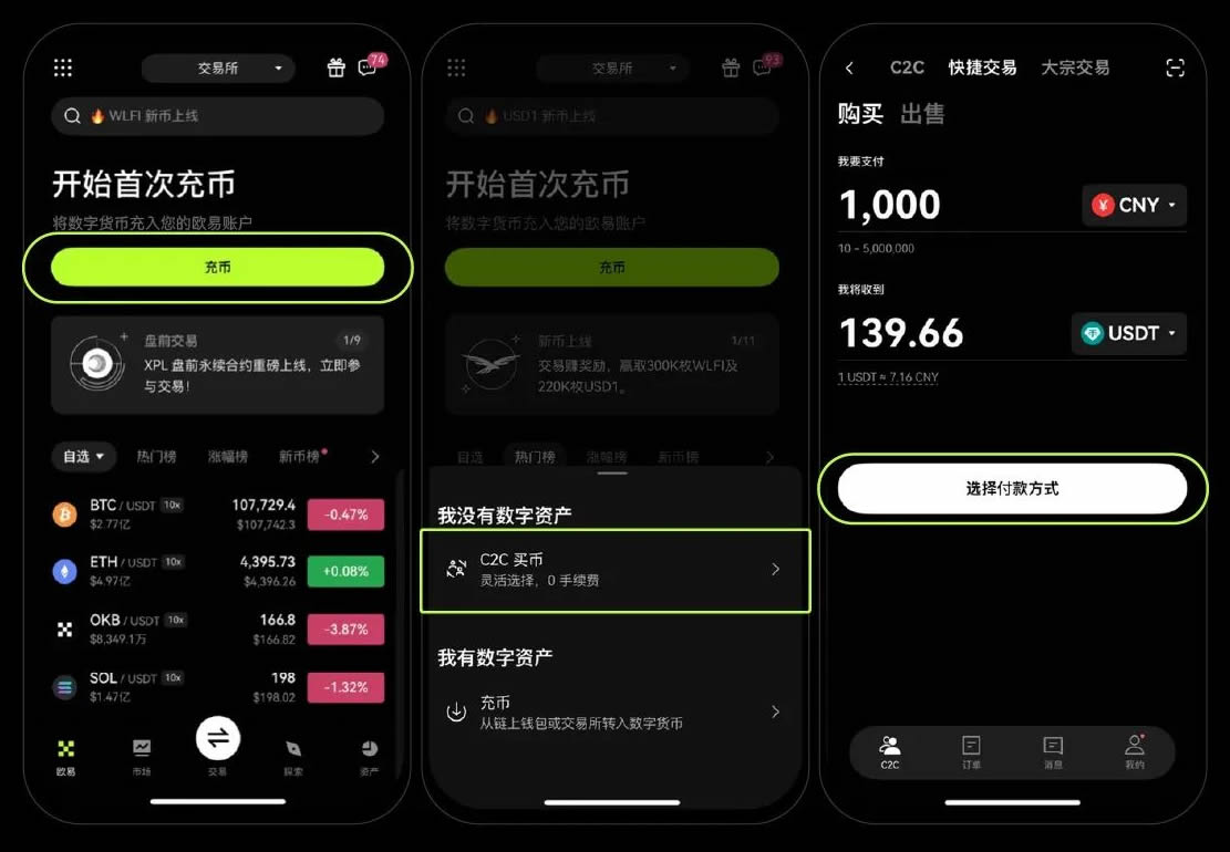 OKX C2C上线“新手友好”商家,轻松完成第一单交易