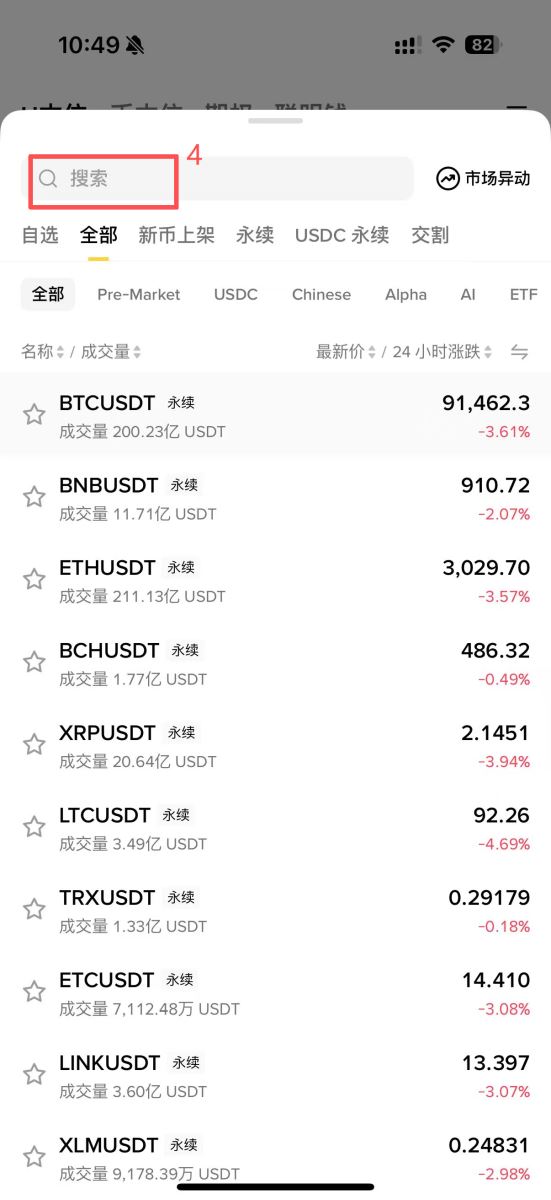 幣安進行永續(xù)合約的做多和做空