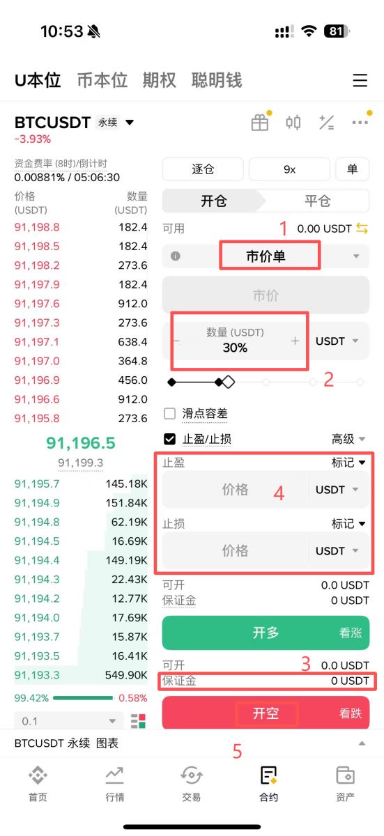 幣安進行永續(xù)合約的做多和做空