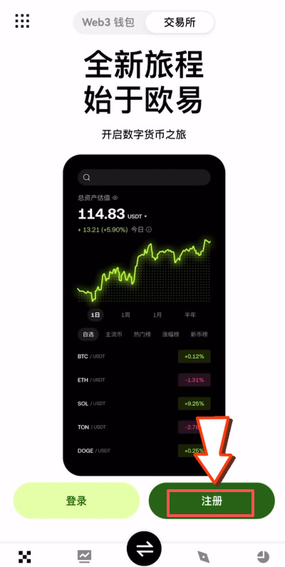 注冊(cè)歐易賬戶操作流程