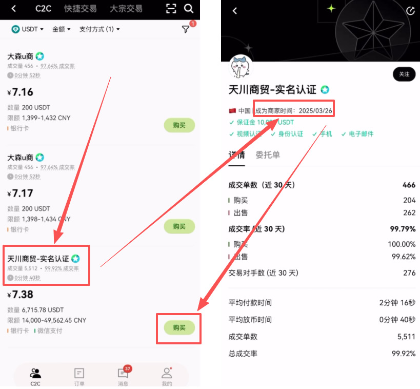 如何使用银行卡充值资金到欧易APP?OKX APP账户充U简单教学_图7