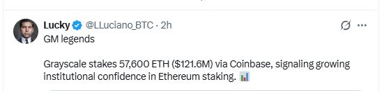 Grayscale 扩大了质押规模