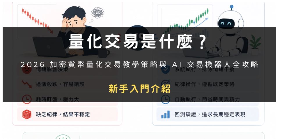 量化交易是什么? 2026加密货币量化交易教学、策略与AI交易机器人全攻略