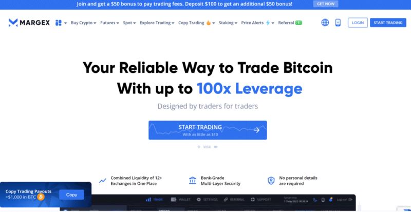 4.Margex –?最適合無(wú)?KYC?注冊(cè)