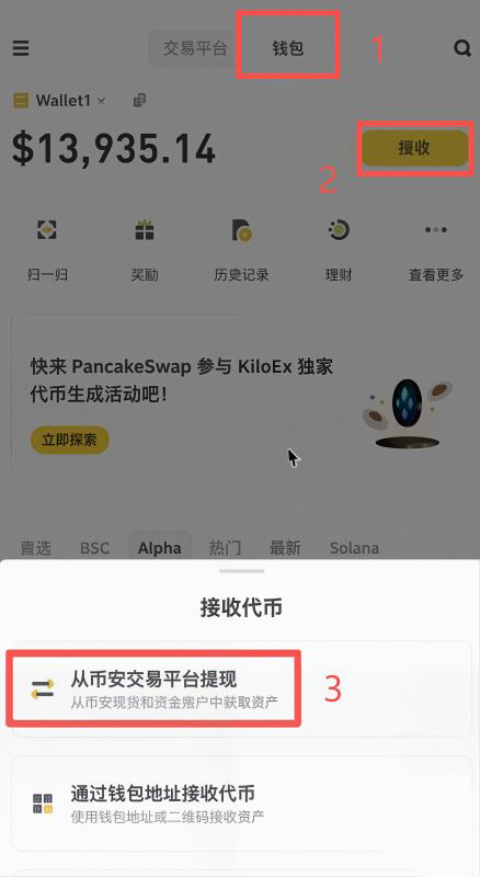 借到BNB之后怎么充到钱包里?_图3