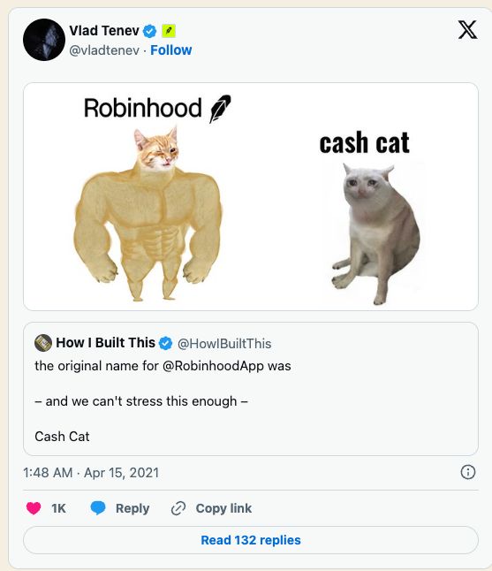Robinhood链第一个爆款竟是Meme猫:CashCat