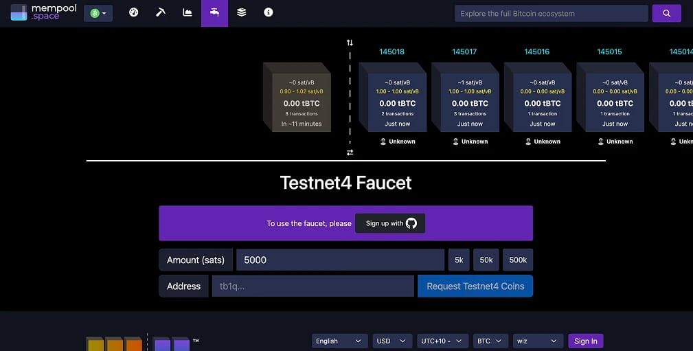 如何获取 Bitcoin testnet 代币